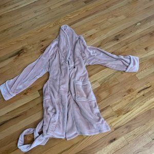 mosaic plush velour pale pink tone robe size m